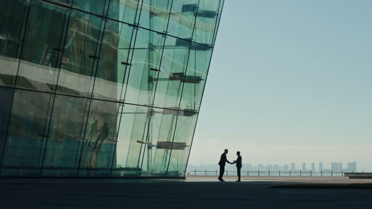 Businessmen Shaking Hands at Lakhta Center