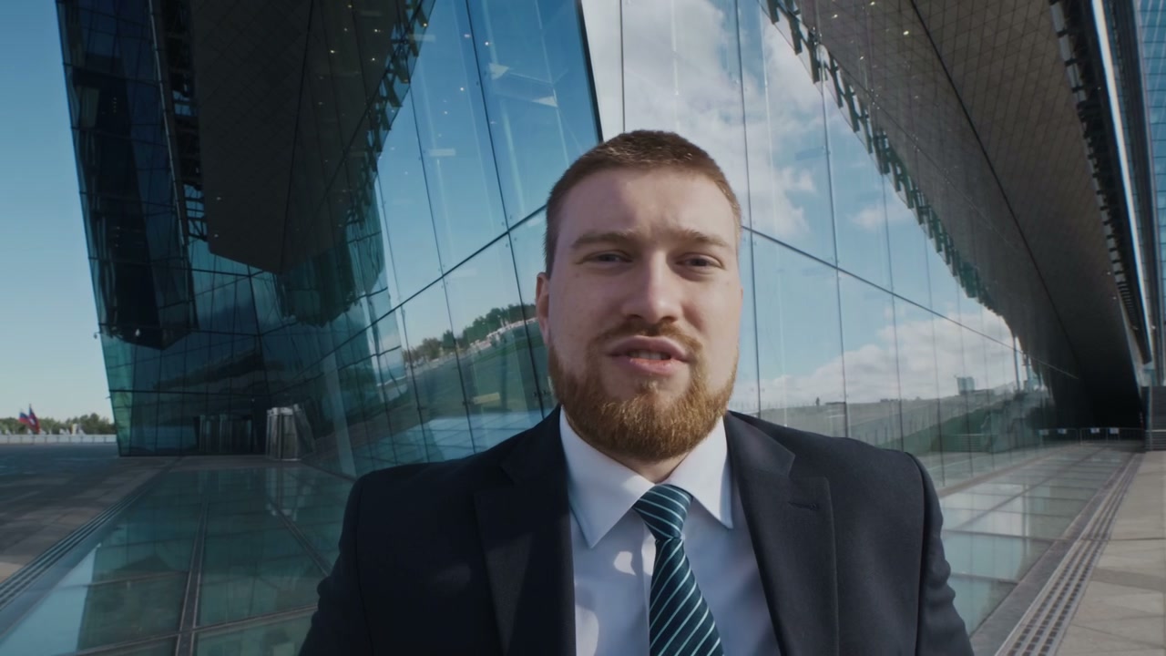 Businessman Discusses and Shakes Hands