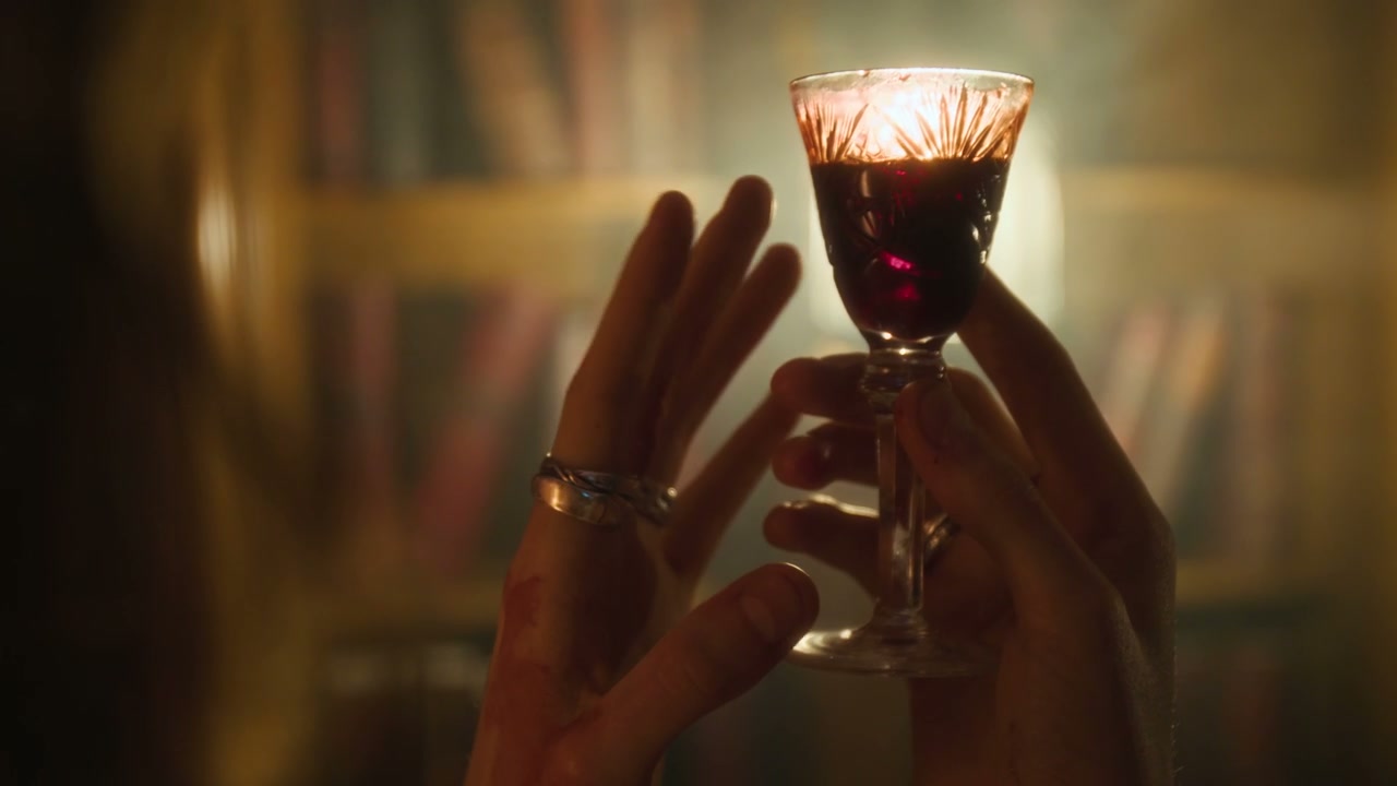 Vampire Holding Bloody Goblet