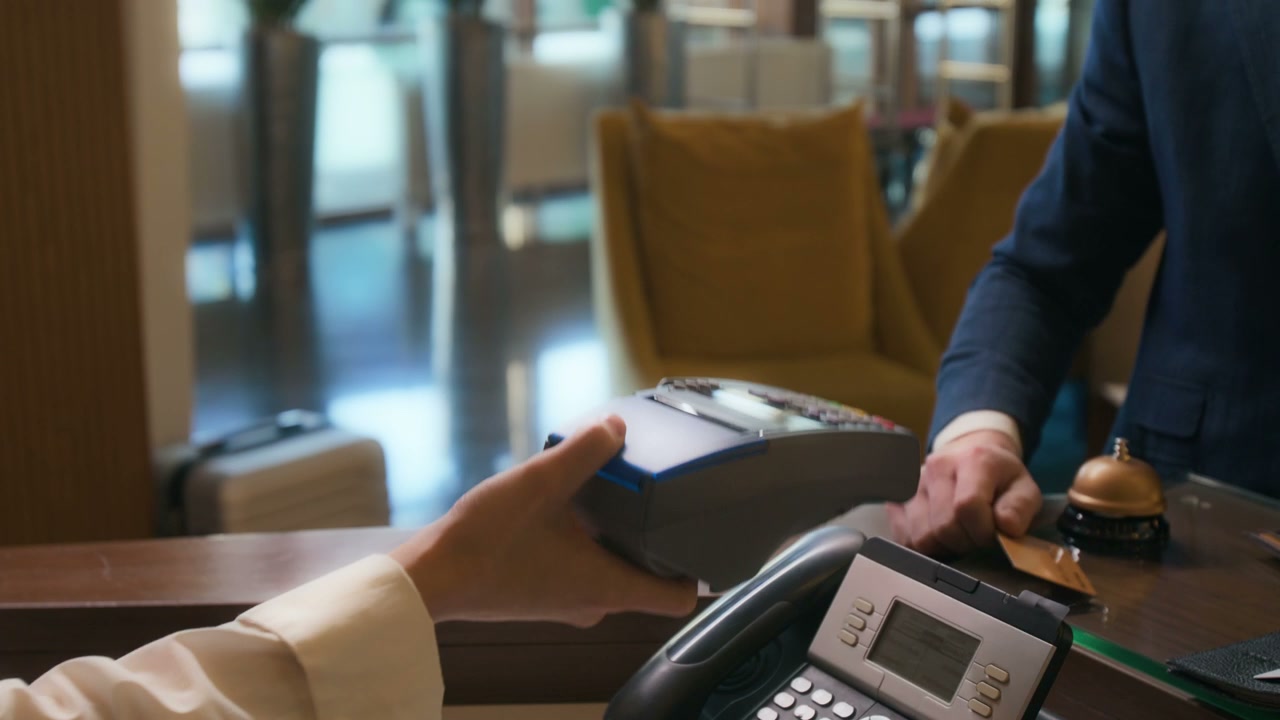 Contactless Credit Card Payment at Hotel Reception