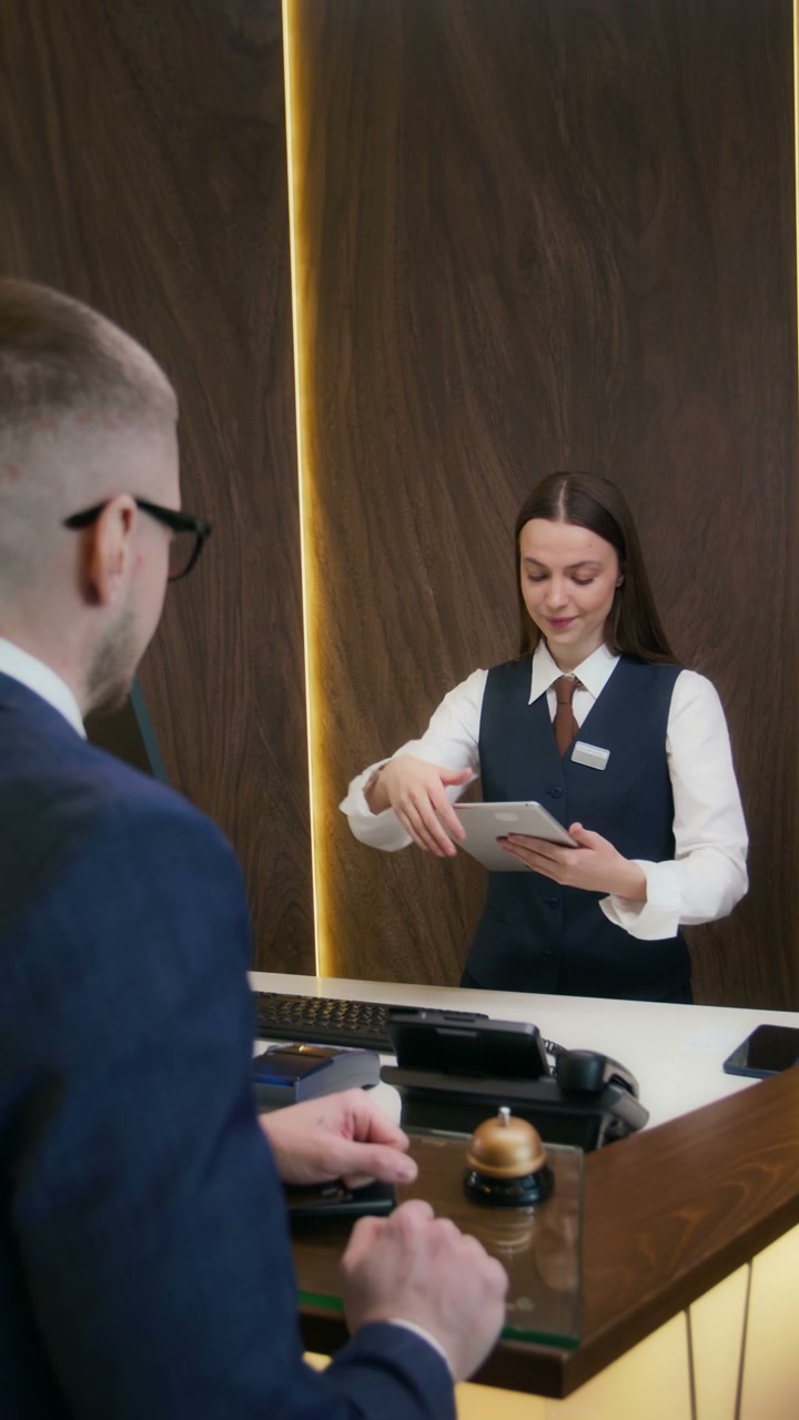 Hotel Guest Signing Digital Tablet