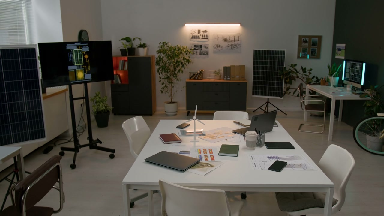 Modern Renewable Energy Office Interior