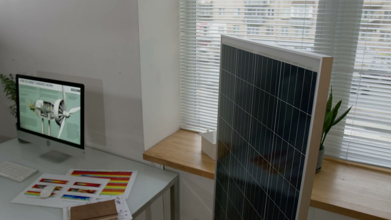 Renewable Energy Office with Solar Panel