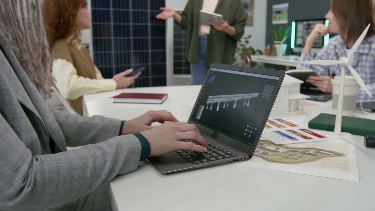 Designing Solar Panels on Laptop