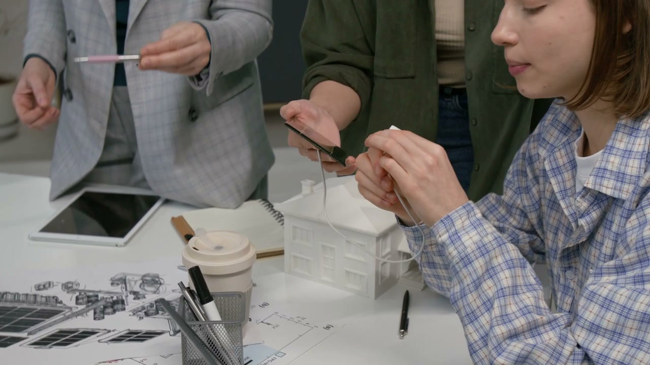 Engineers Collaborating on Solar Energy Project