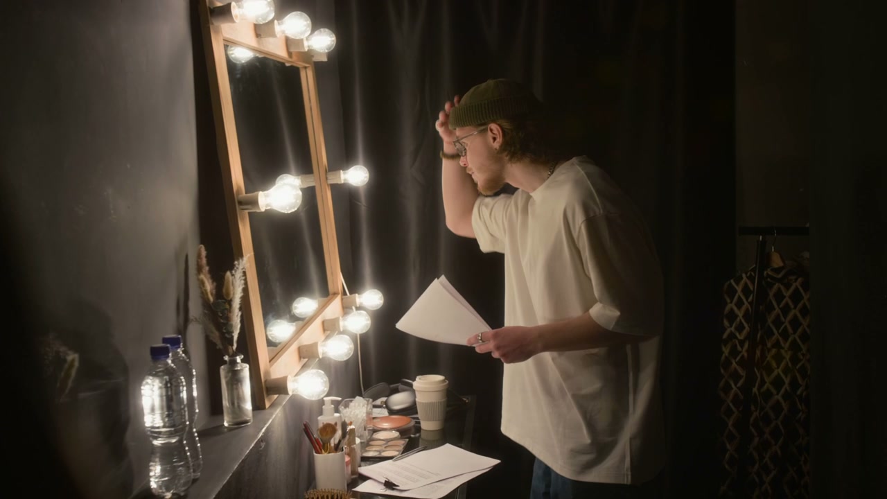 Stand-Up Comedian Backstage Preparation