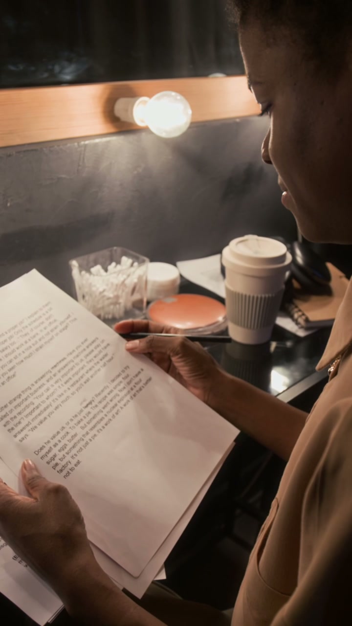 Performer Reading Script Backstage