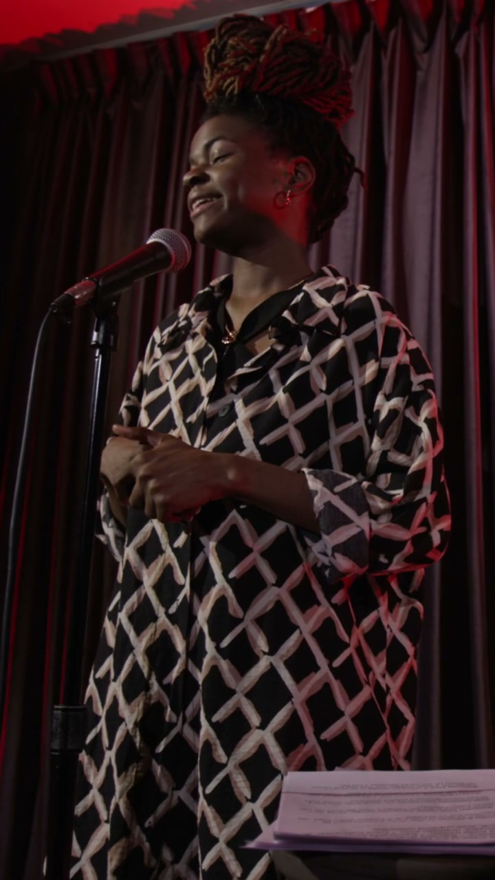 Comedian Performing Stand-Up on Stage