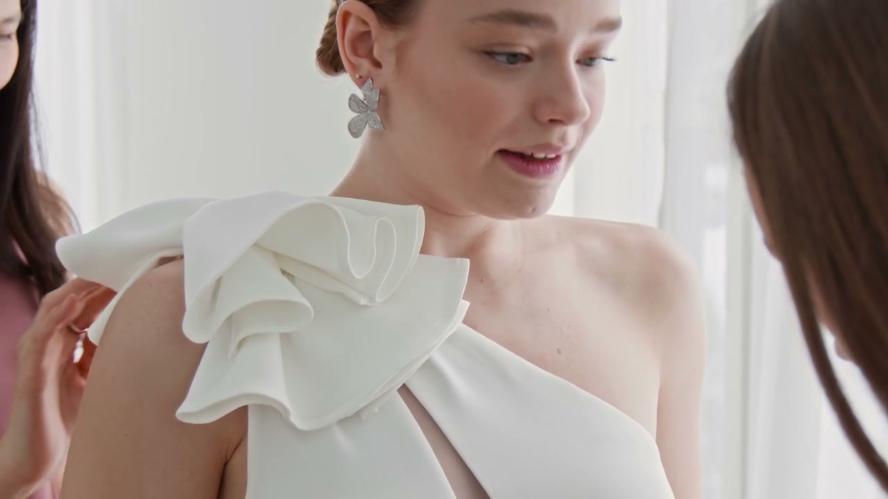 Bride Getting Ready for Wedding Day