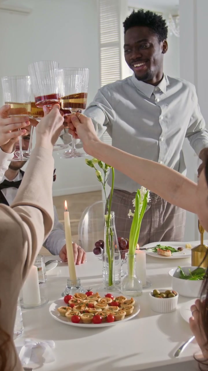 Man Makes Toast at Wedding Dinner