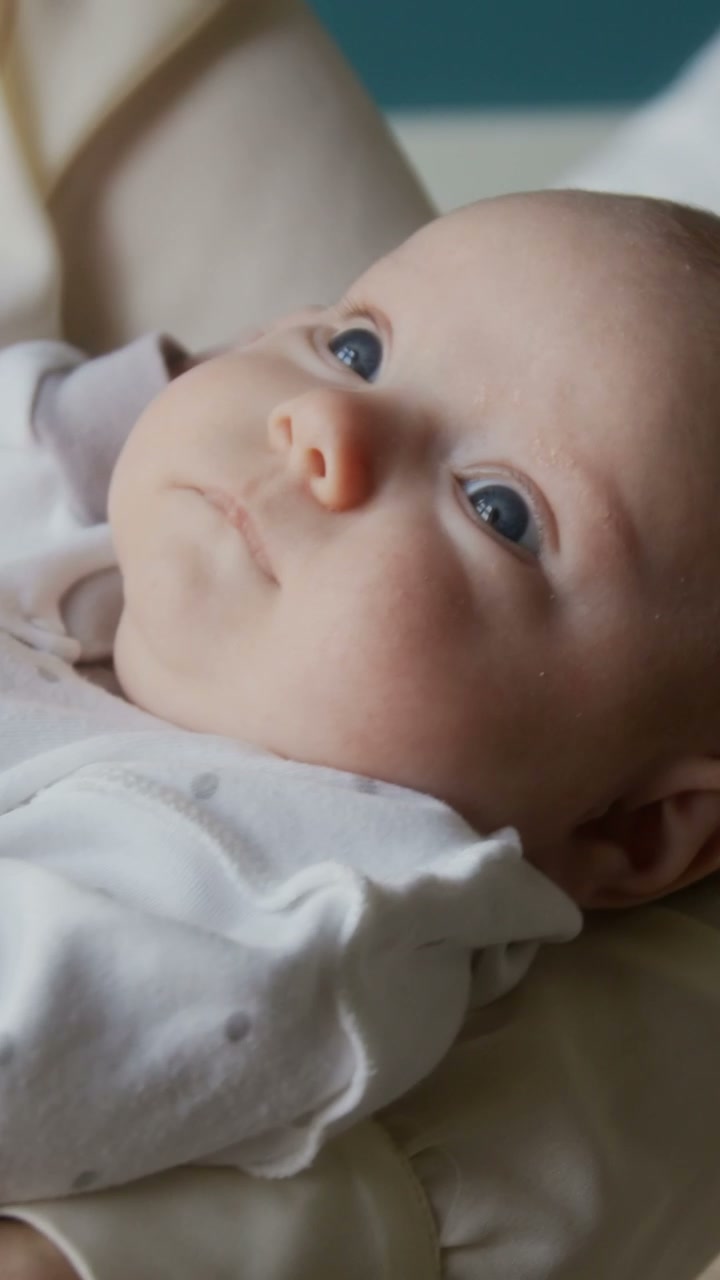 Close Up of Adorable Newborn Baby's Face