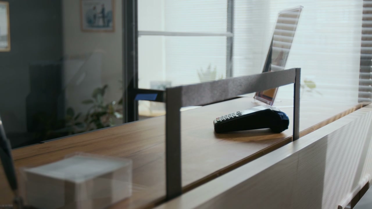 Bank Counter with Payment Terminal