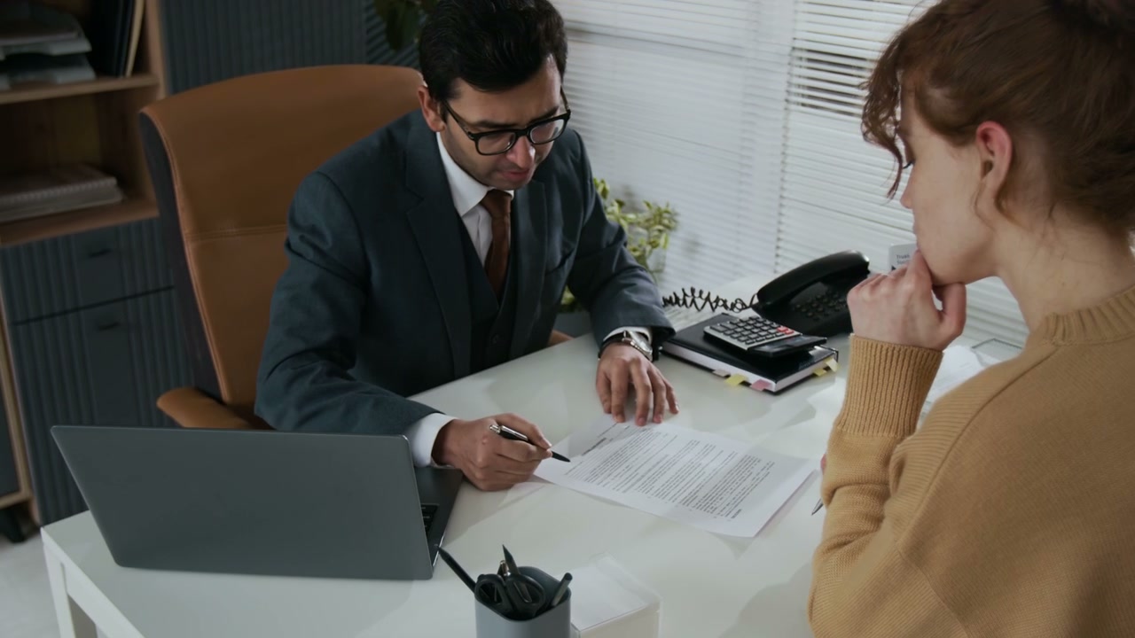 Business Professionals Discussing Contract