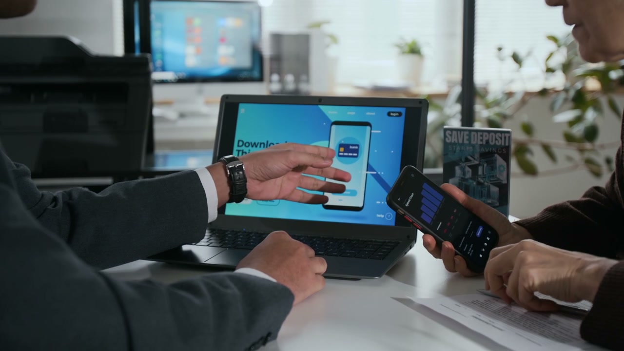 Financial Advisor Discussing Banking App
