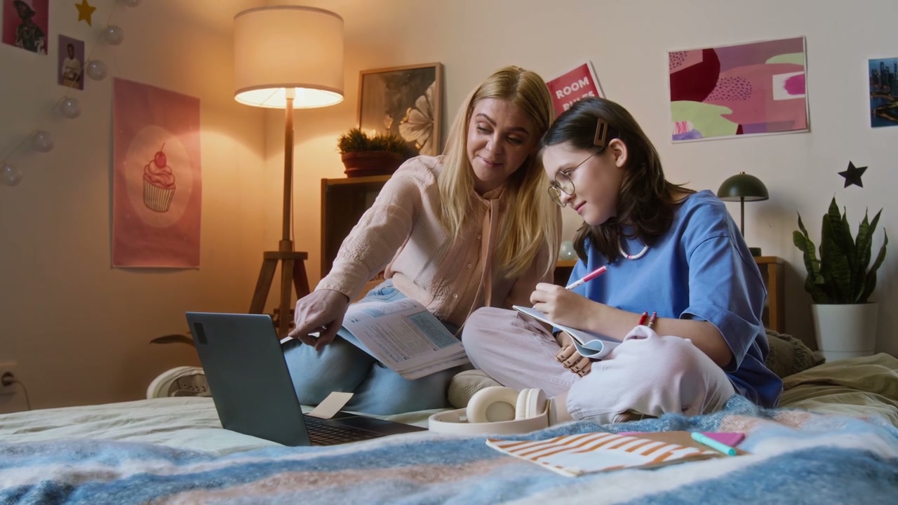 Mother and Daughter Study with Prosthetic Arm