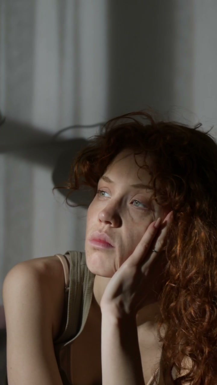 Pensive Woman Experiencing Melancholy