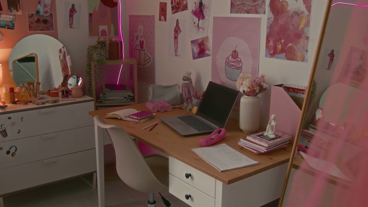 Barbiecore Pink Aesthetic Student Room