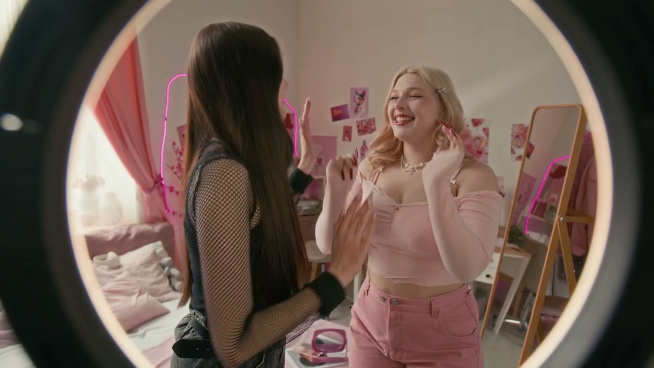 Two Friends Dancing For Social Media Content