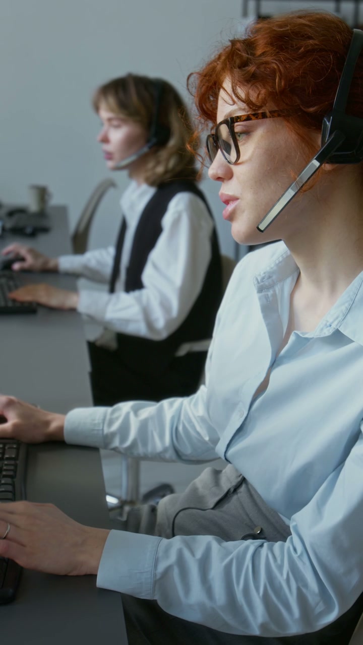 Women in Call Center Office