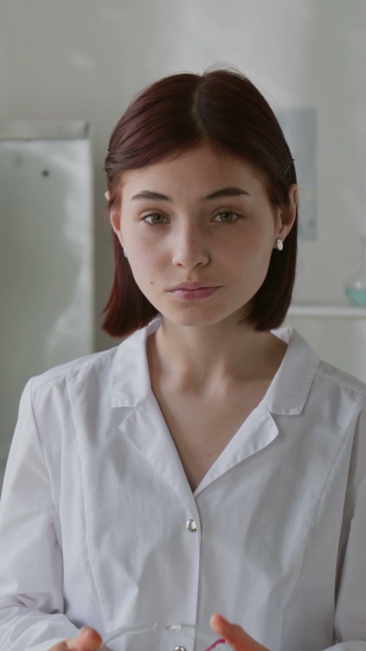 Young Scientist Removes Safety Glasses in Lab