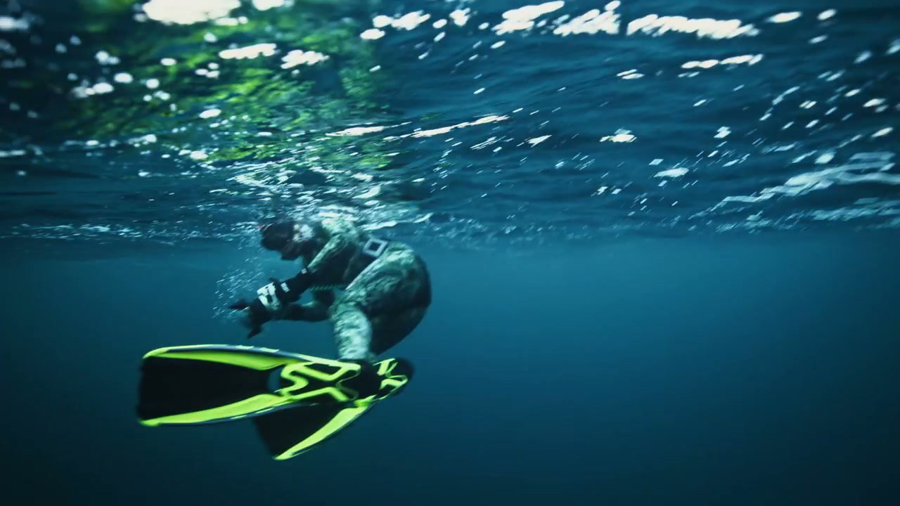 Freediver Filming Underwater