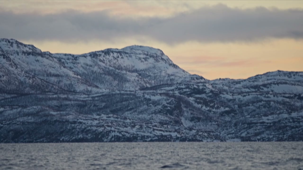 Arctic Landscape with Snow-Capped Mountains