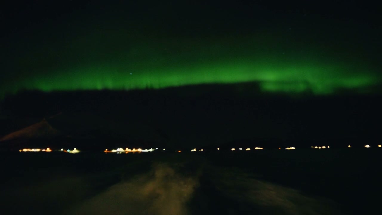 Northern Lights Over Snowy Arctic Norway Night