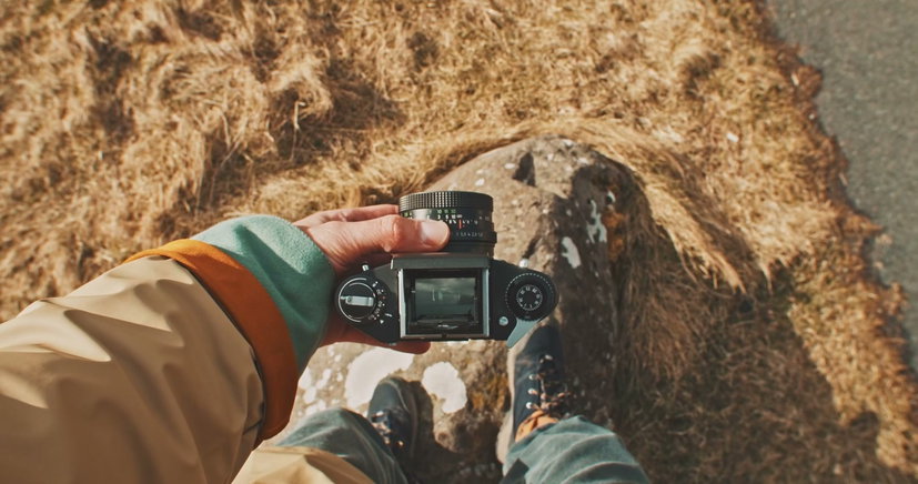 First-Person View Adjusting Analog Camera Focus • Stock Video on Uppbeat