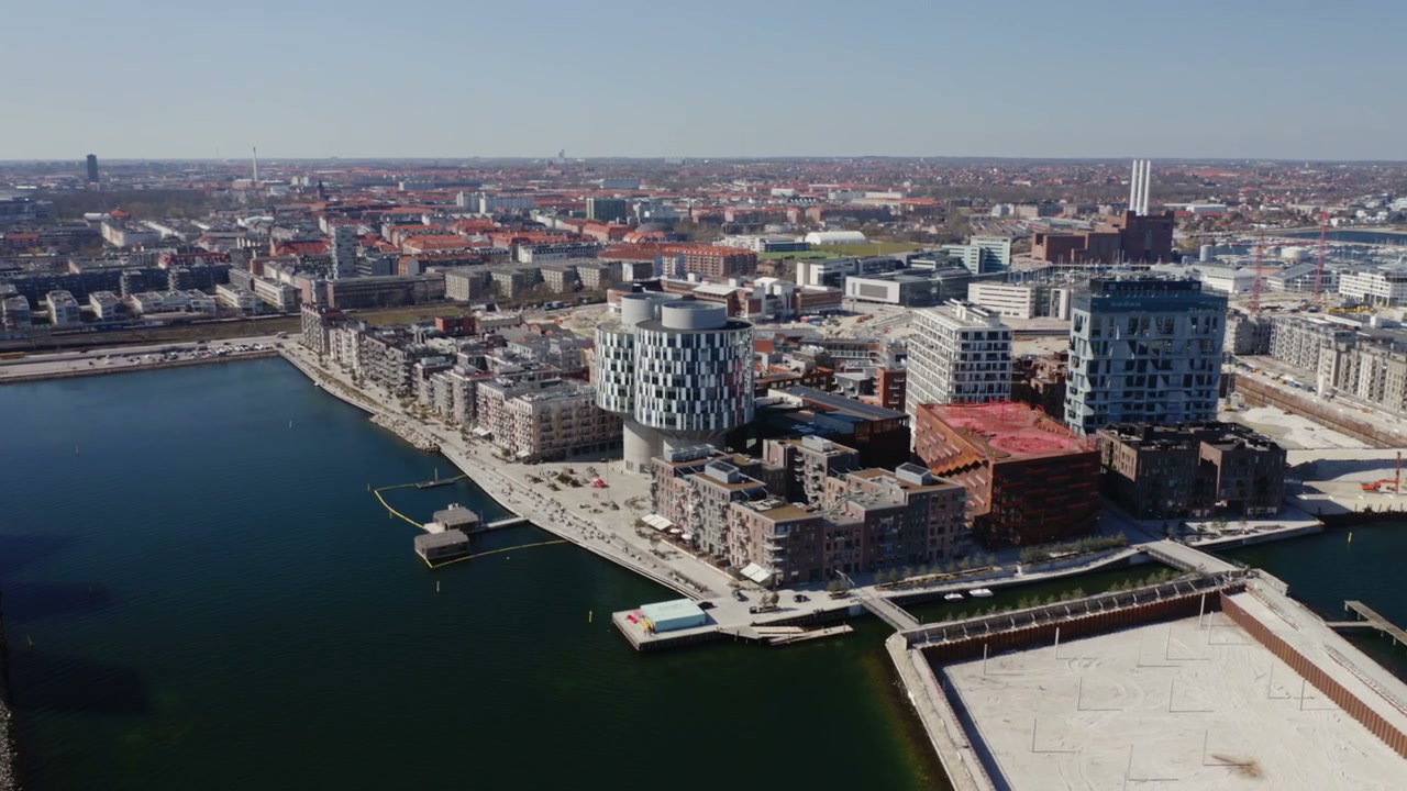 Copenhagen Nordhavn Waterfront Cityscape