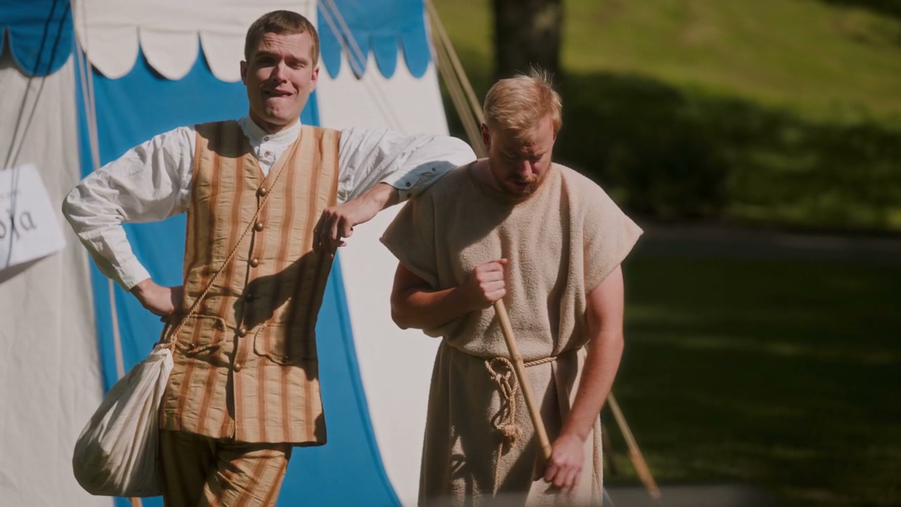 Medieval Actors Performing Outdoors