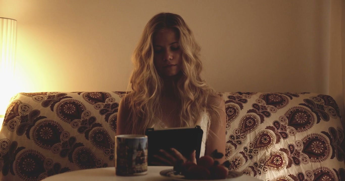 Morning Routine For Beautiful Woman Of Sofa And Coffee