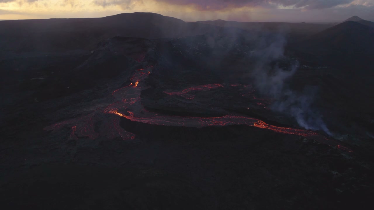 Fagradalsfjall Volcano Lava Flow in Iceland • Stock Video on Uppbeat