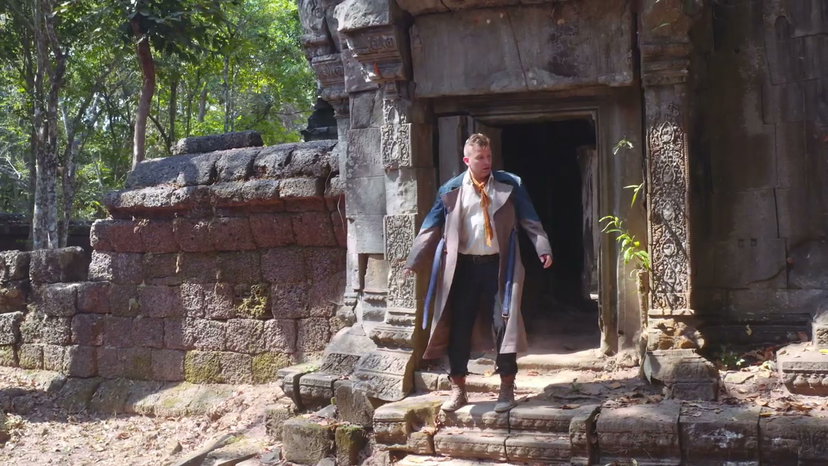 Ancient Temple Ruins Overgrown with Tree Roots • Stock Video on Uppbeat
