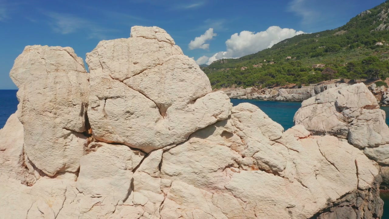 Ibiza Coastline with Rocky Outcrop
