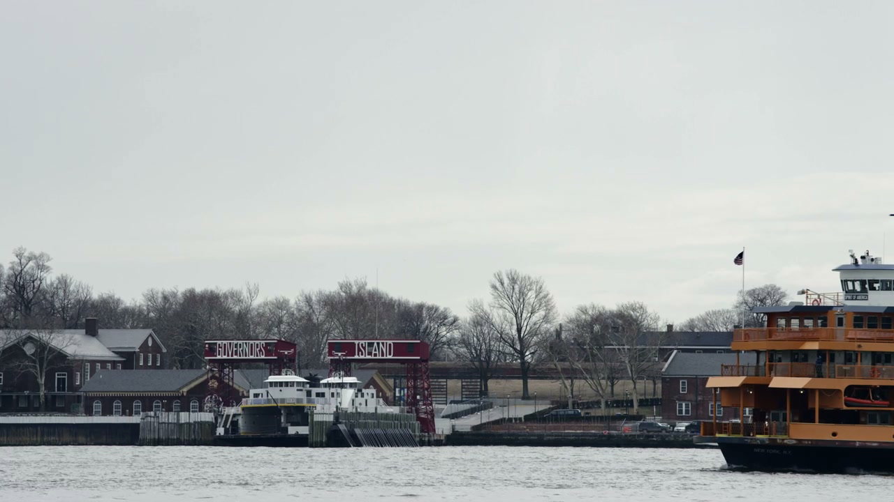 Staten Island Ferry Passing Governors Island