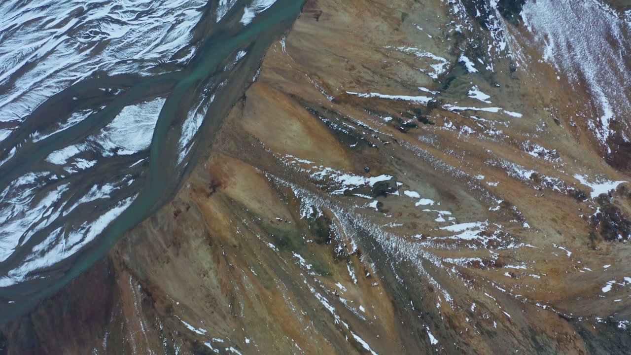 Aerial Braided River Landscape in Iceland • Stock Video on Uppbeat