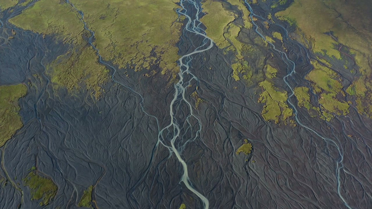 Braided Glacial River System, Iceland • Stock Video on Uppbeat