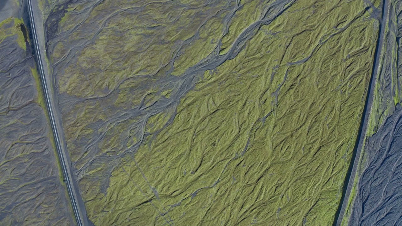 Aerial Braided River Landscape in Iceland • Stock Video on Uppbeat