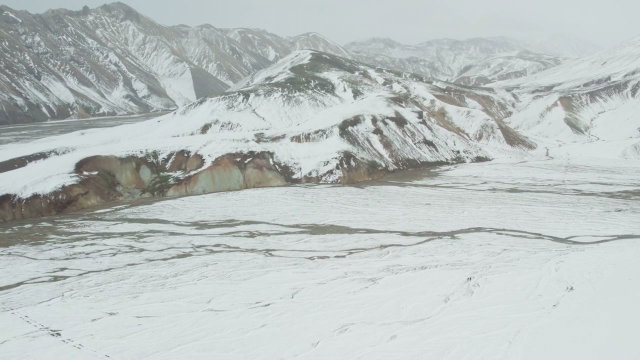 Aerial View Braided River Delta in Iceland • Stock Video on Uppbeat