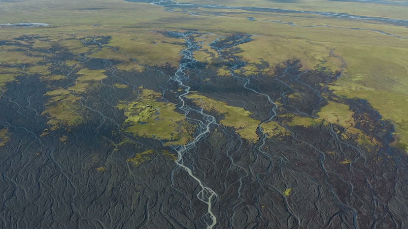 Aerial Braided River Landscape in Iceland • Stock Video on Uppbeat