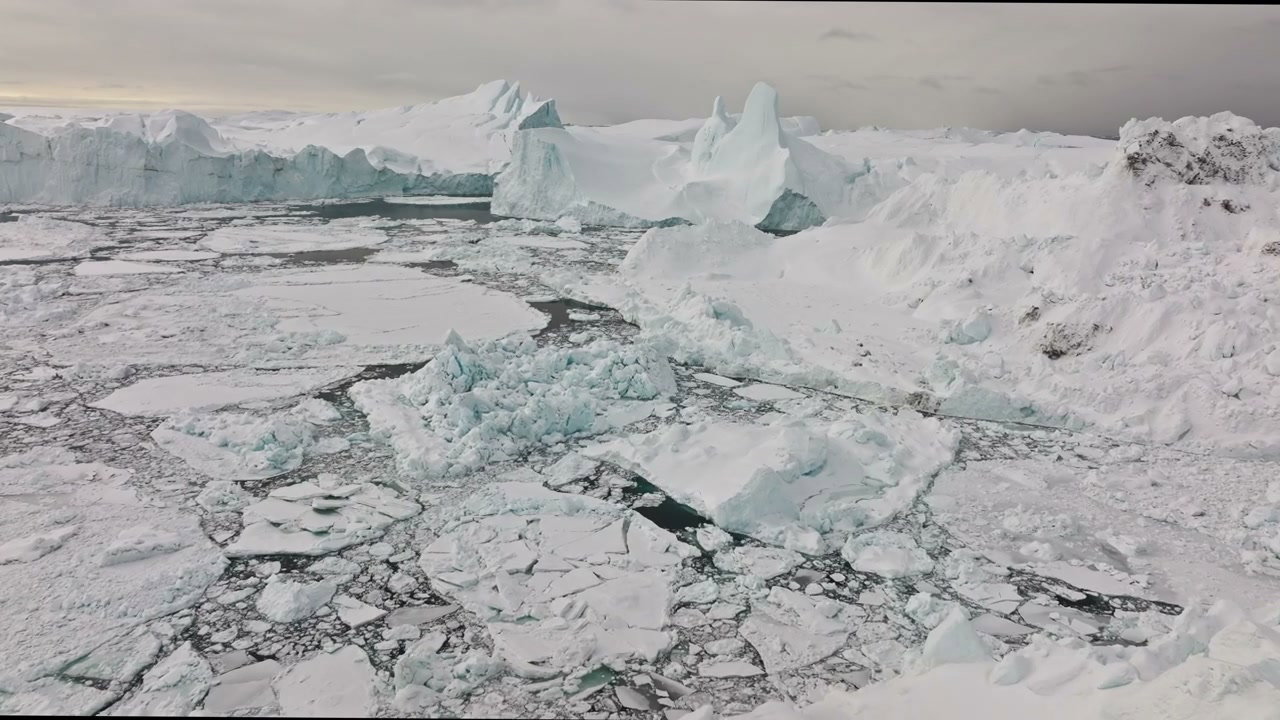 Aerial View of Ilulissat Icefjord, Greenland