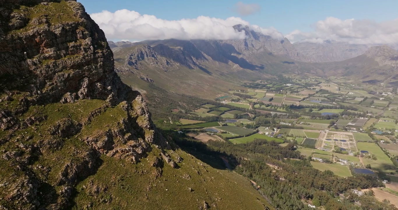 Franschhoek Valley Aerial Landscape