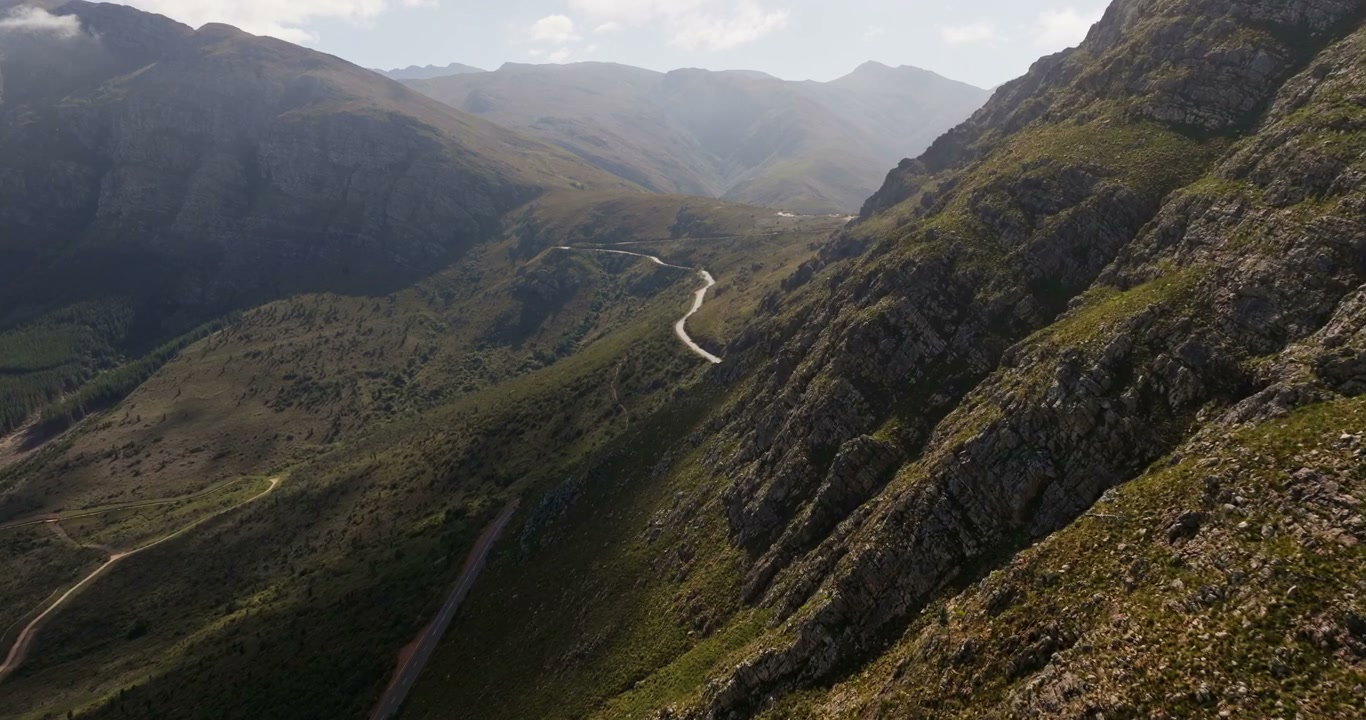 Winding Road Through South African Mountain Valley