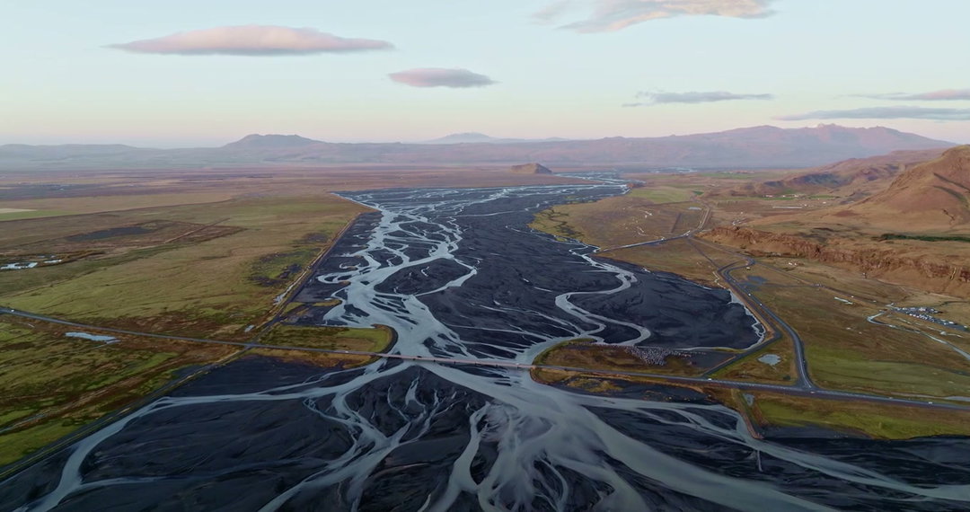 Braided Glacial River System, Iceland • Stock Video on Uppbeat