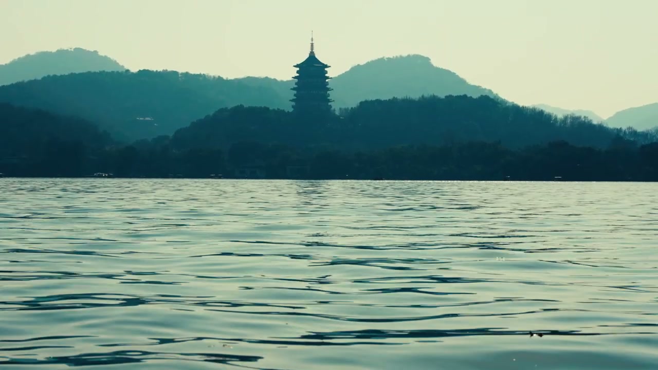 Leifeng Pagoda Over West Lake in Hangzhou