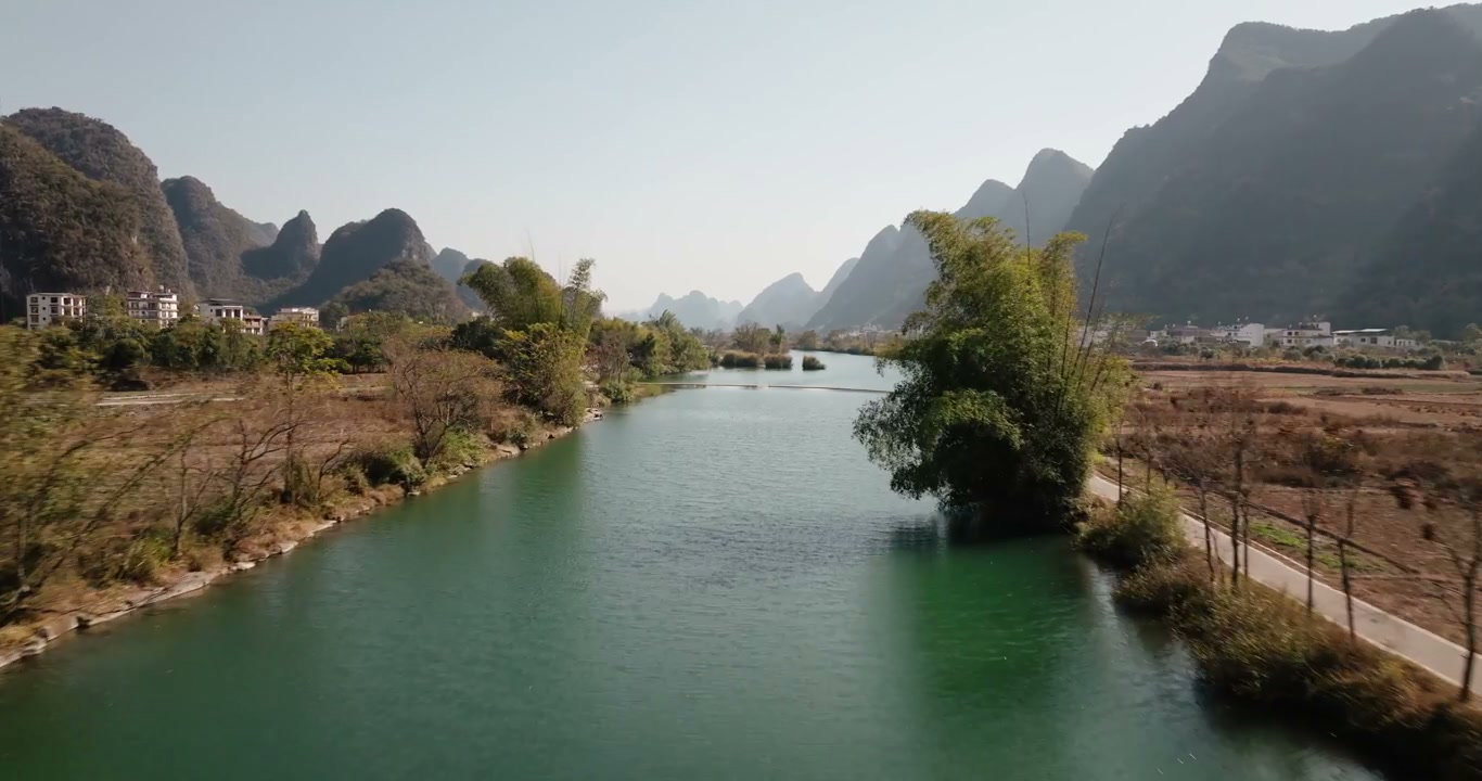 Yangshuo River and Karst Mountains