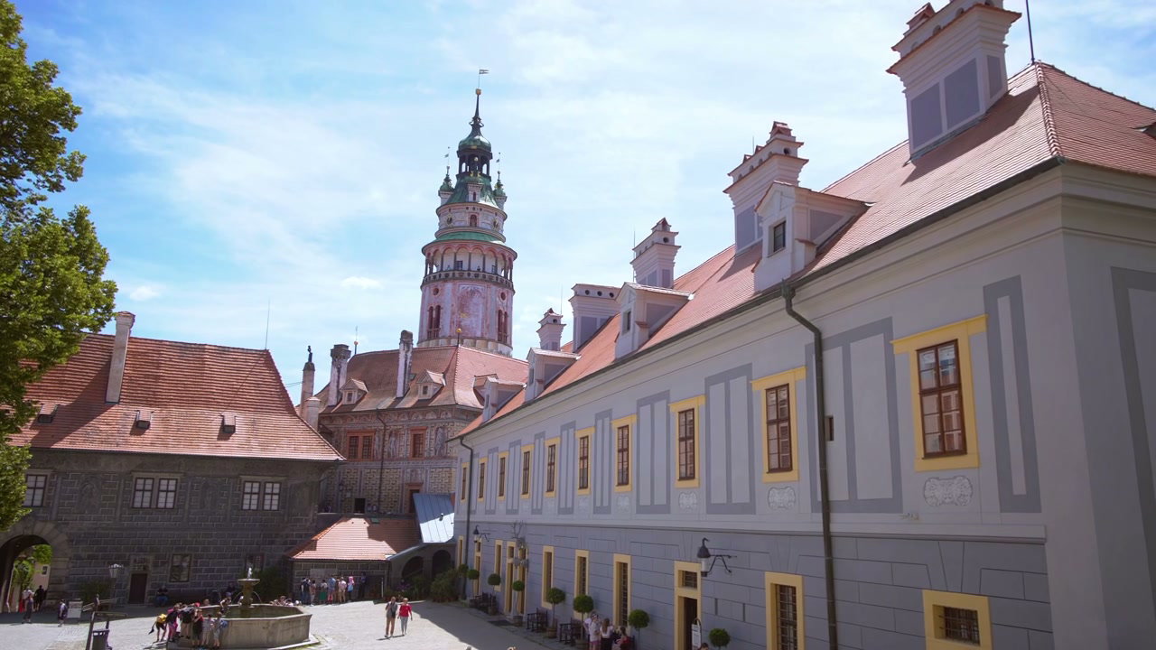 Český Krumlov Castle Courtyard View