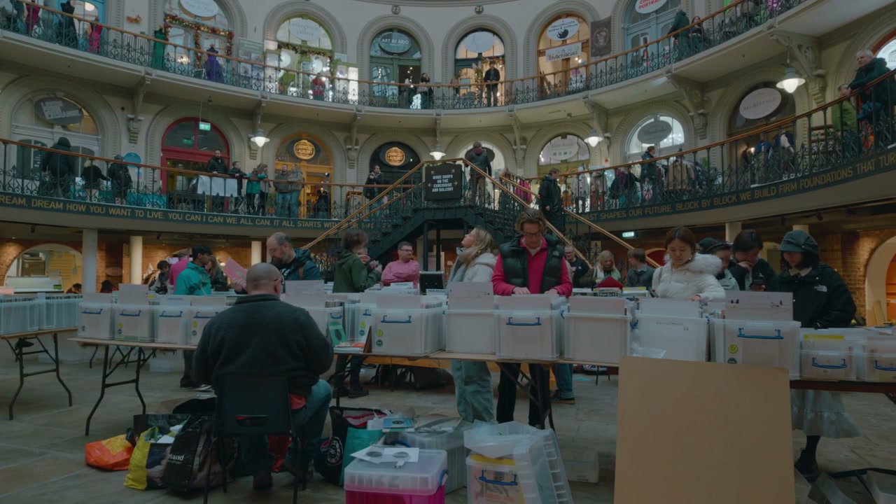 Busy Indoor Vinyl Record Market