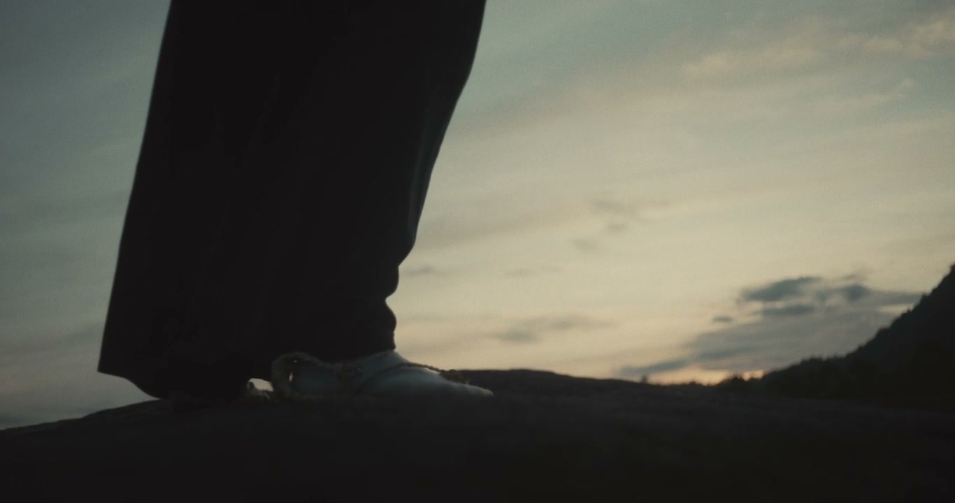 Silhouetted Samurai Warrior at Dusk