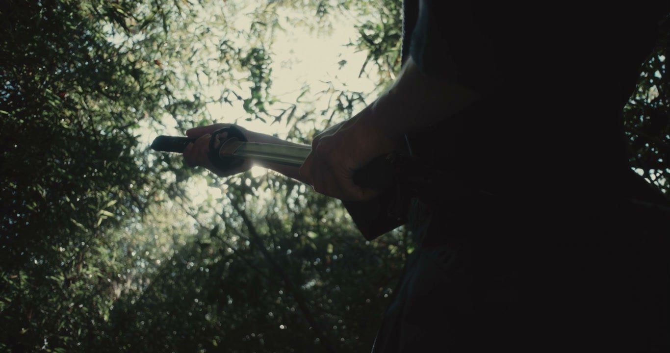 Samurai Unsheathing Katana